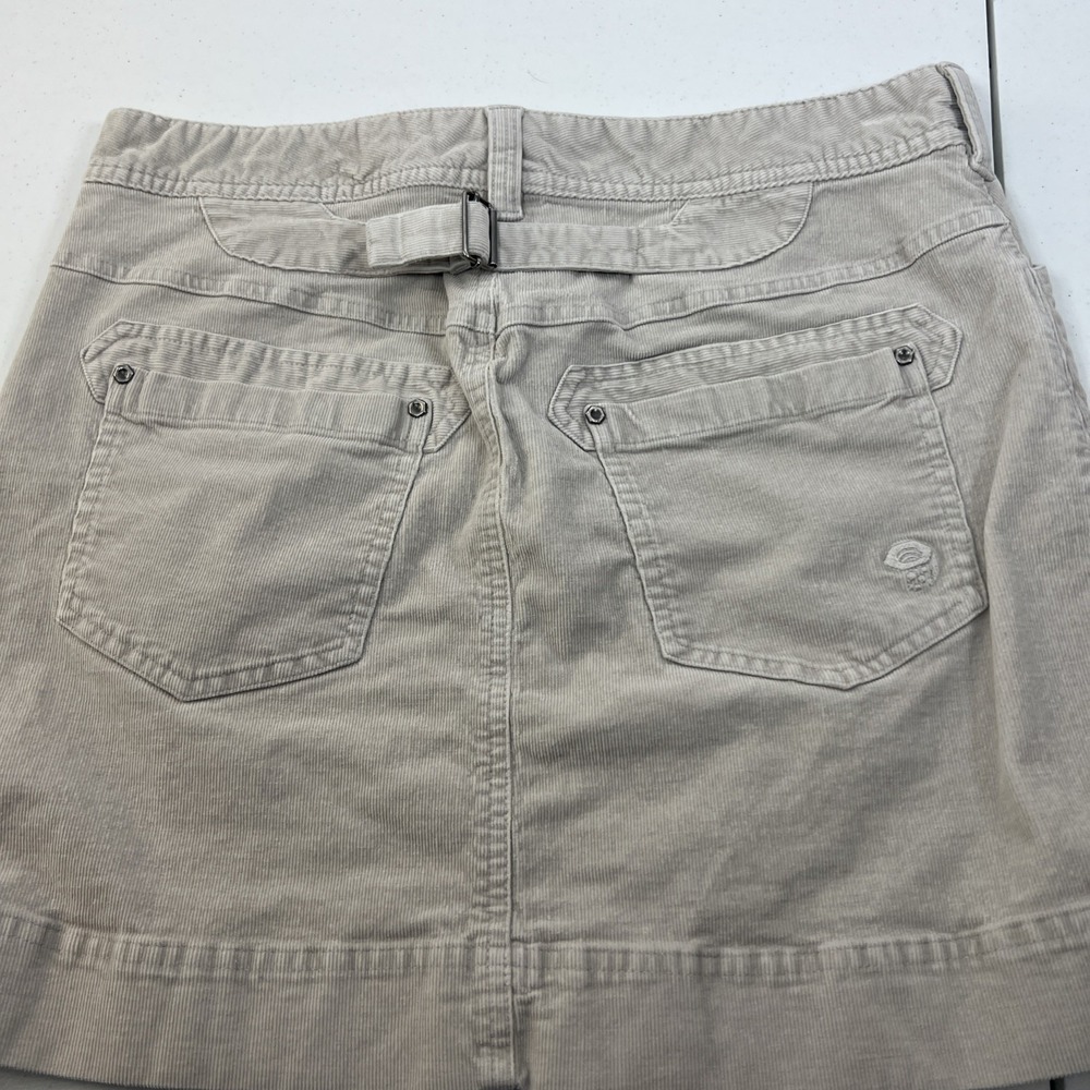 Mountain Hardware Tan Corduroy Casual Hiking Gorpcore Mini Skirt Pockets  Size 6